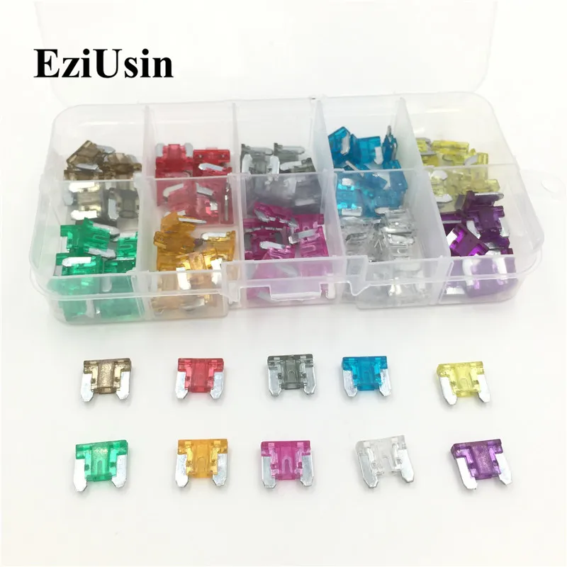 New 120pcs Assorted 5 7.5 10 15 20 25 30 Amp Car Small Size Low Profile Fuse Box