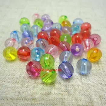 

6 - 14 mm Trendy Colors Round Shape Acrylic Beads DIY Accessories Mixed Color 500g/lot Free Shipping