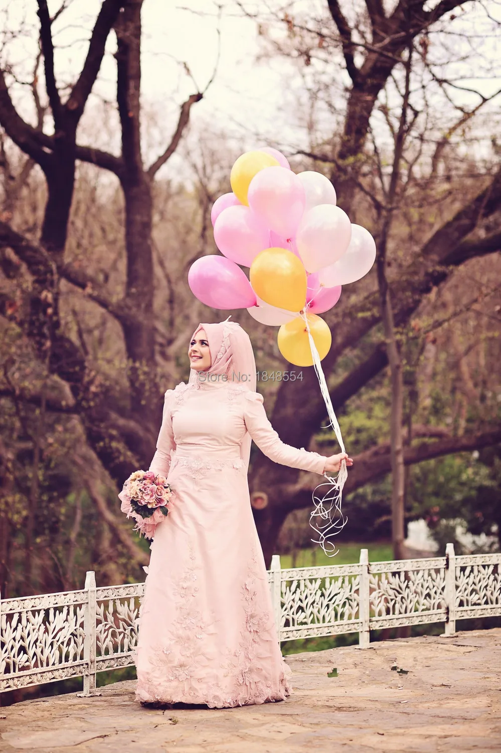 MZYW0353 full long sleeve high neck with font b hijab b font custom made vestidos de