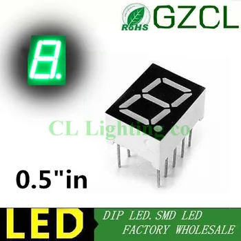 

Pure green 0.5" 0.5in digital tube 7 Segment LED Display1 Bit 0.5 inch Digital Tube Common Cathode(Nixie tube)