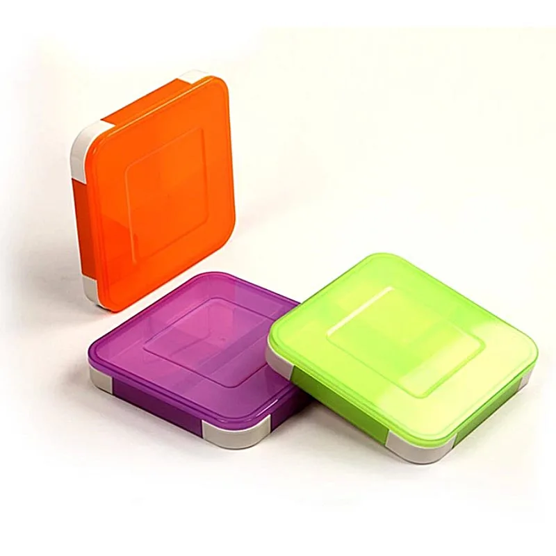 

Ultrathin Three Block School Office Ourdoor Bento Box Plastic Sealed Retain Freshness Lunchbox Microwave Available FH07 109