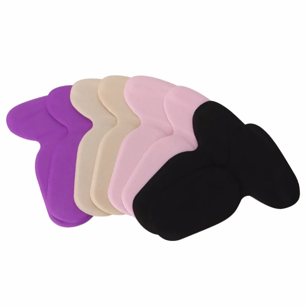 

THINKTHENDONew 1Pair T-Shape Silicone Non Slip Cushion Foot Heel Protector Liner Shoe Insole Pads