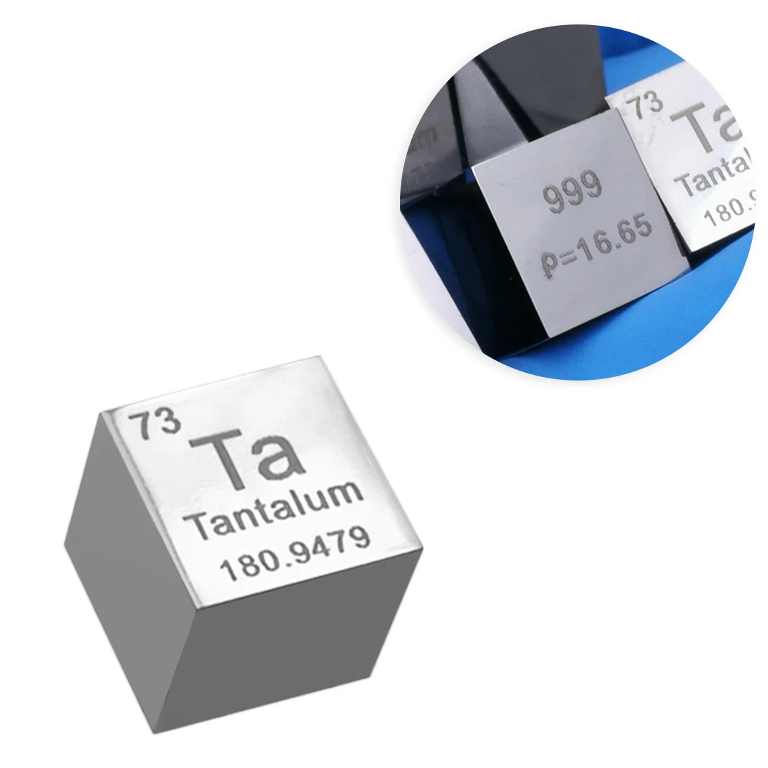  10 x 10 x 10mm Mirror Polish Tantalum Cube Periodic Table Of Elements Cube(Ta≥99.9%)