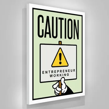 

1 Piece printed Painting ENTREPRENEUR WORKING Framed Canvas Wall Art