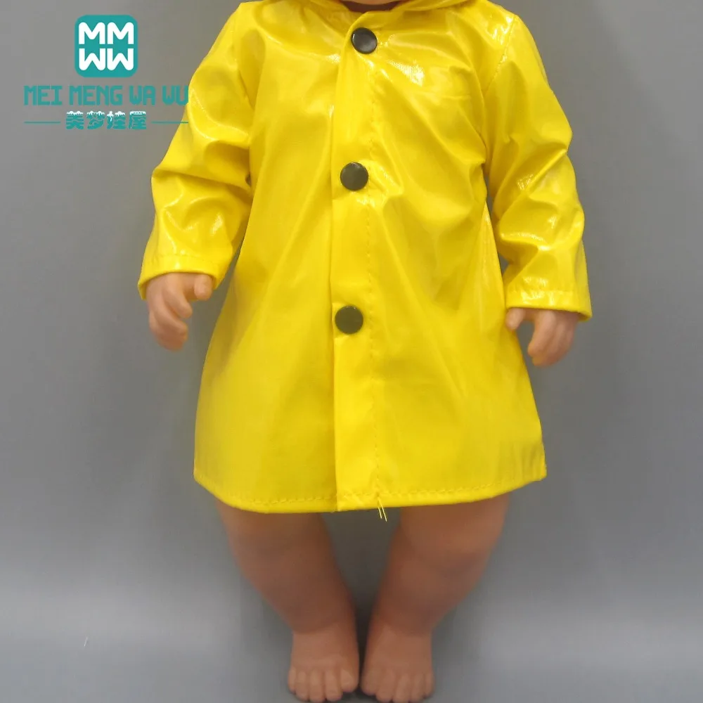 Одежда для куклы подходит 43 см игрушка новорожденная кукла аксессуары и американская кукла ребенок желтый плащ