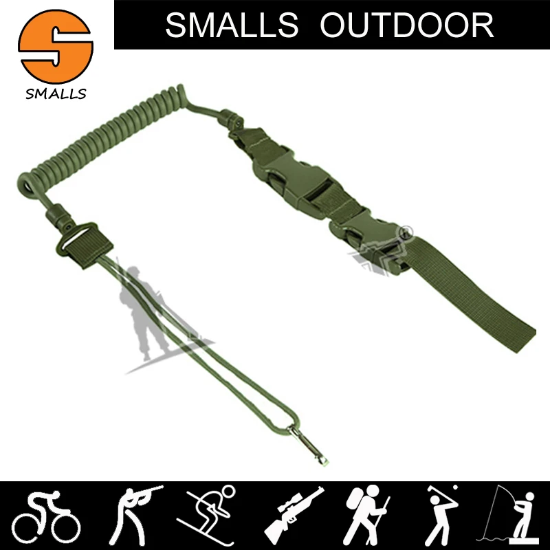 

military gear tactical Combat Elastic Sling Telescopic Pistol Hand Gun Secure Lanyard Spring Sling upgraded version for hunting