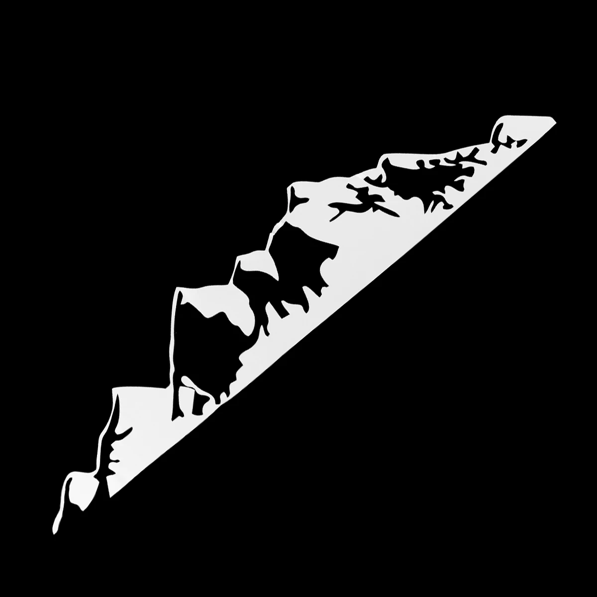 For Car Off Road Camper 1pc 50x10cm PET Graphic Mountain Range Door Body Sticker Decal Car Styling Tool