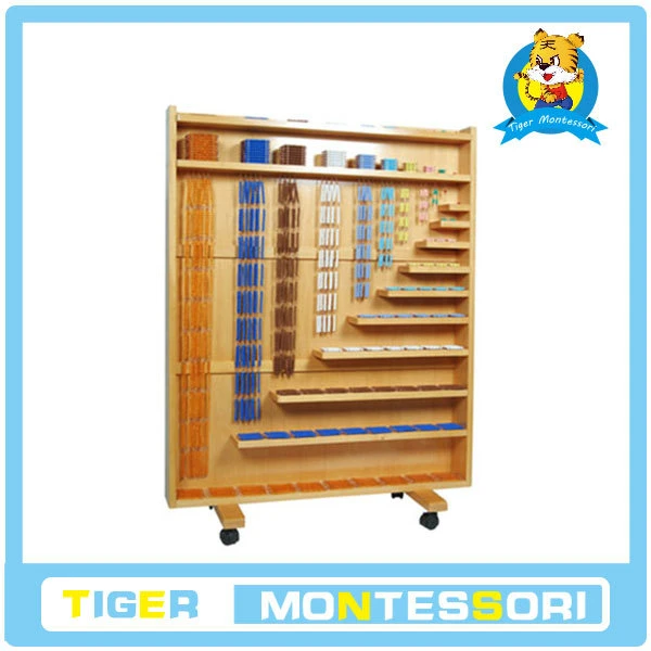 

professional montessori material wooden educational toy mathematics Set of beads and cabinet