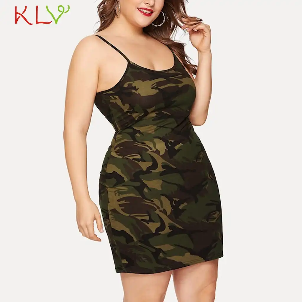 camouflage bodycon dress