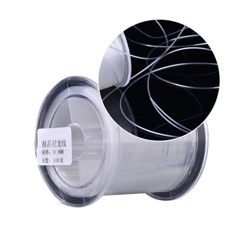 DASNAKI حبل صيد من النيلون 0.6mm/0.7mm/0.8mm/0.9mm/1.0mm 100 M خيط صنارة الصيد النايلون اضافية سميكة قوي الطاقة إغراء خطوط