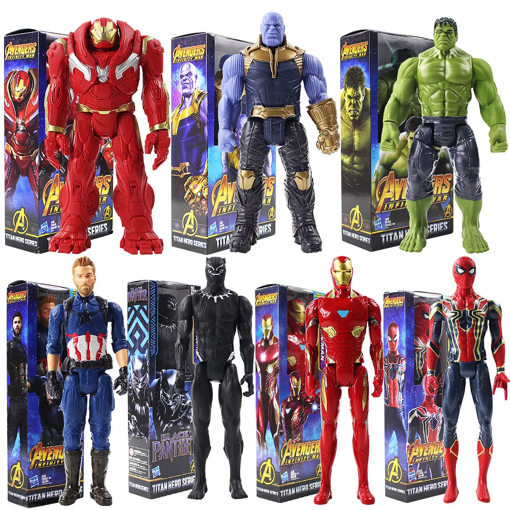 Avengers Infinity War Titan Hero Series Thanos Iron Spider Captain America Black Panther Iron Man Hulk Hulkbuster Figures Toys