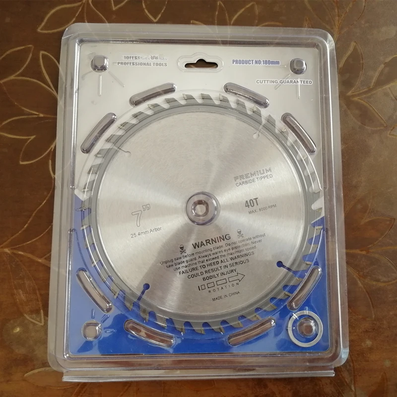 

7 inch 40 Teeth Circular Sawing Blades 7" 40T 180mm Wood Cutting Round Discs Hard Alloy Steel Circular Sawing Blade Cutter Tools