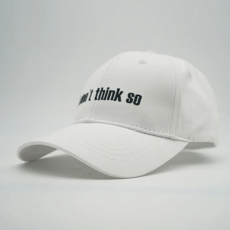 Новинка лета 2019 хлопковая модная бейсбольная кепка I don't think so hip hop Мужская шляпа