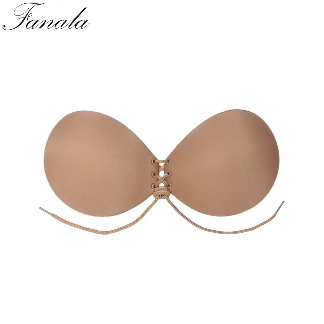 on Bra Silicone Adhesive Stick Invisible Gel Backless Strapless Bra