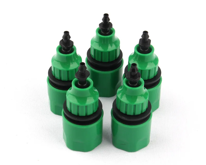 1-50sets Fast Coupling Adapter with 4/7mm Hose Connector Drip Tape for Garden Irrigation Plastic Quick Connector Kits