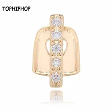 Креативный стиль Grillz с золотыми полосками брекеты хип-хоп палка один брекеты Grillz