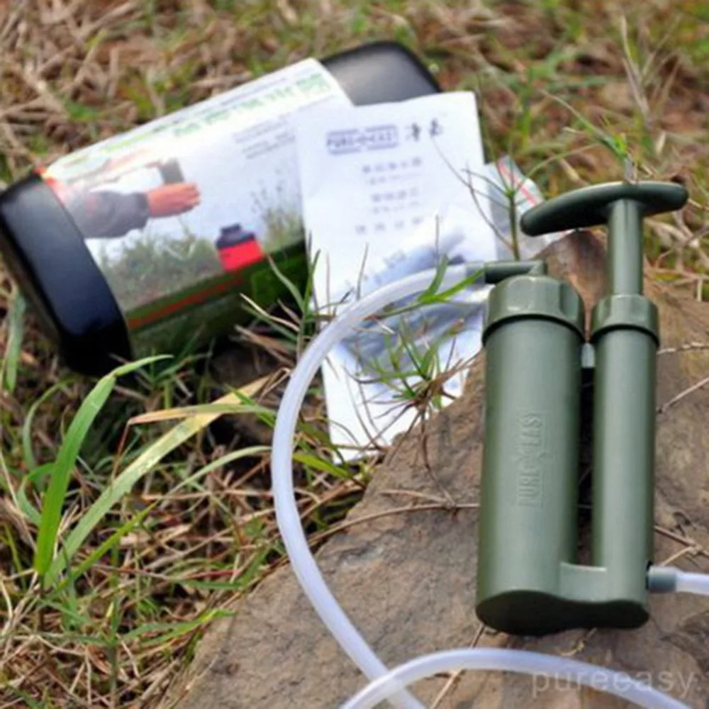 OUTAD армейский зеленый портативный солдатский фильтр для воды легкий очиститель окружающей среды для пешего туризма кемпинга выживания Аварийный