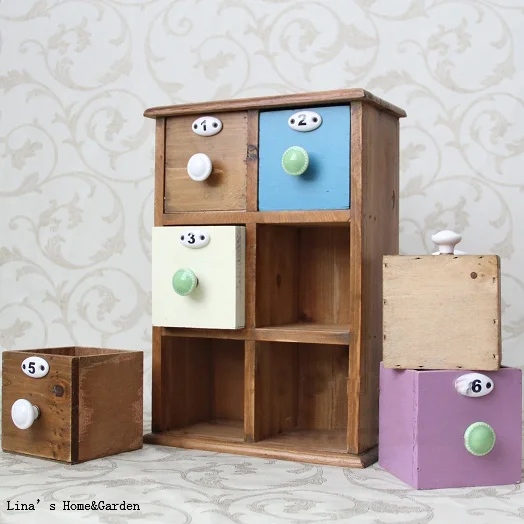 tabletop version handcrafted solid wooden vintage mini storage cabinet 6 drawers (3)