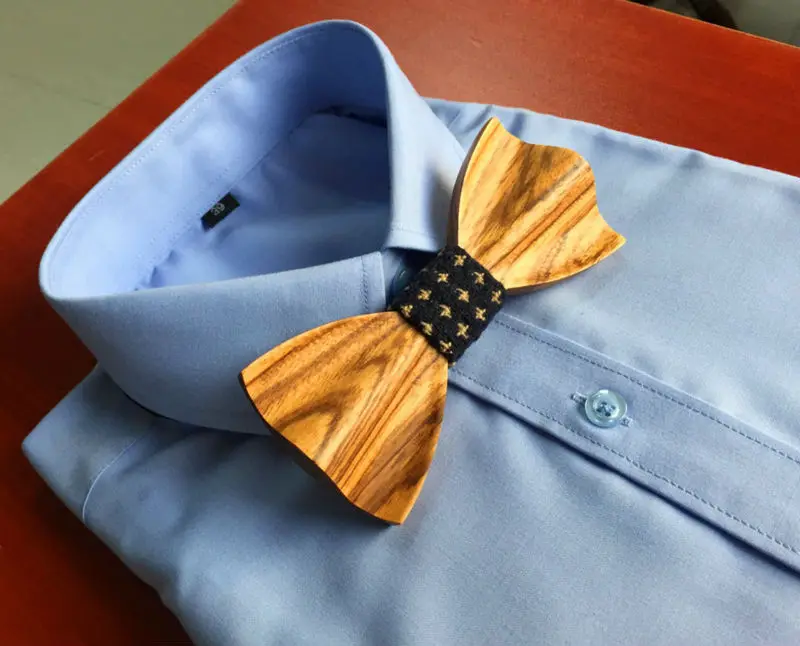 wedding tie sets new creative wood tie Fun move men leisure wooden bow