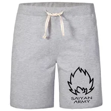 Стильные мужские шорты аниме Гоку Saiyan армейский Стиль Классические дышащие однотонные Z хлопок с карманами