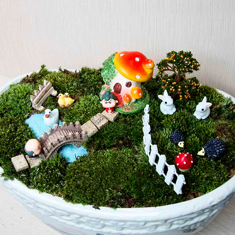 LEVEL Doll House Decor Bridge Fairy Garden Terrarium Statue