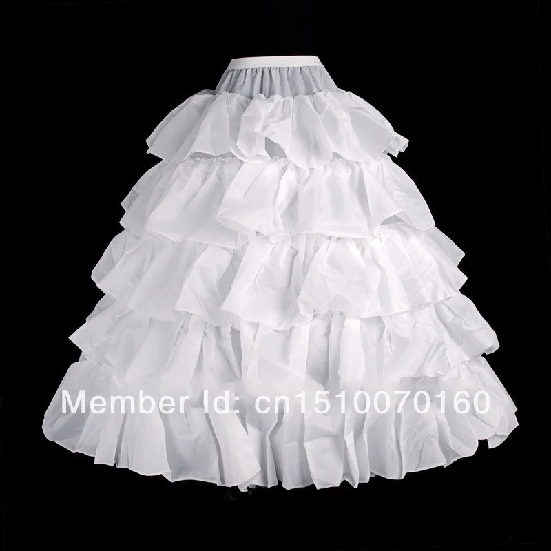 Гарантия 4-обруч 5-ти слойной Свадебная юбка-американка с Нижняя юбка для бальное платье регулируемый