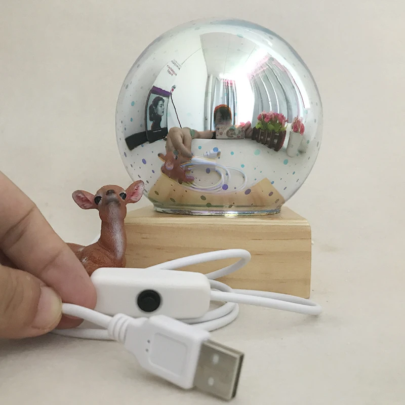 USB блок питания 3D Красочный Кристалл Ночной свет креативная Детская Спальня украшение светодио дный дома стекло LED спальня прикроватная
