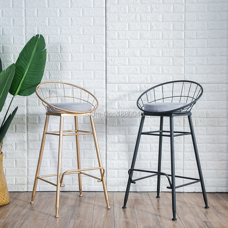 Nouveaute 45 Cm 65 Cm 75 Cm Tabouret De Bar Americain Chaise De Bar Chaise De Cafe Creative Or Haut Stoolgolden Chaise De Loisirs Moderne En Metal Aliexpress