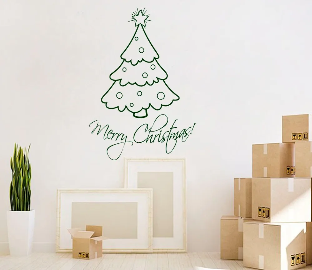 Christmas Xmas Tree Wall Window Home Shop Decor Art Vinyl Decal Sticker 