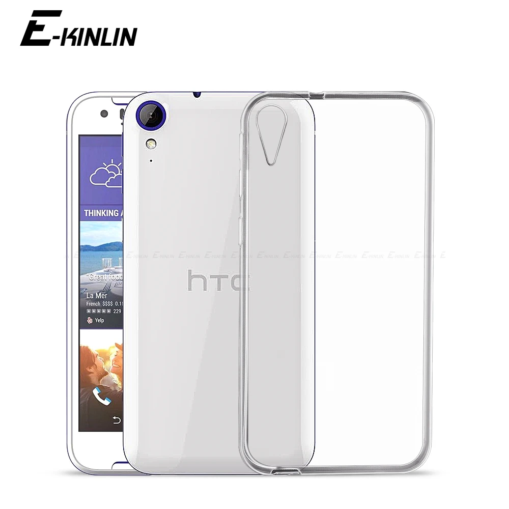 Transparent Ultra font b Slim b font Clear Silicone Case For HTC Desire 825 820 Mini