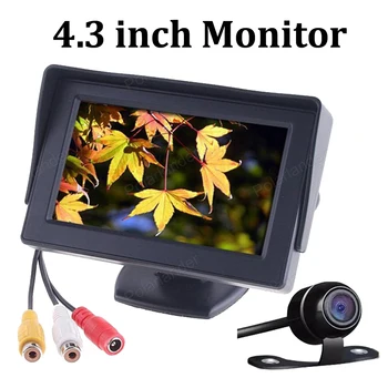 

4.3 Inch Car Rearview Monitor 2ch video input with 170 Degrees Waterproof Car rear view camera Auto Parking System display