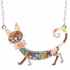 Bonsny Statement Maxi Enamel Kitten Cat Choker Necklace Alloy Pendant Chain Collar Animal Pets  Accessories Jewelry For Women ► Photo 3/6