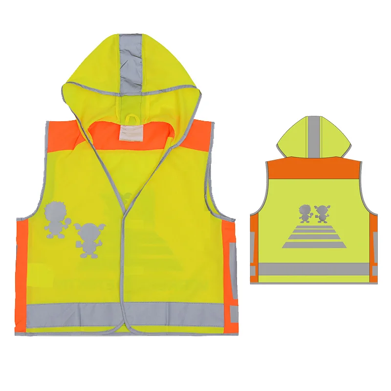 SFvest EN471 High visibility children safety vest kids reflective vest yellow vest free shipping