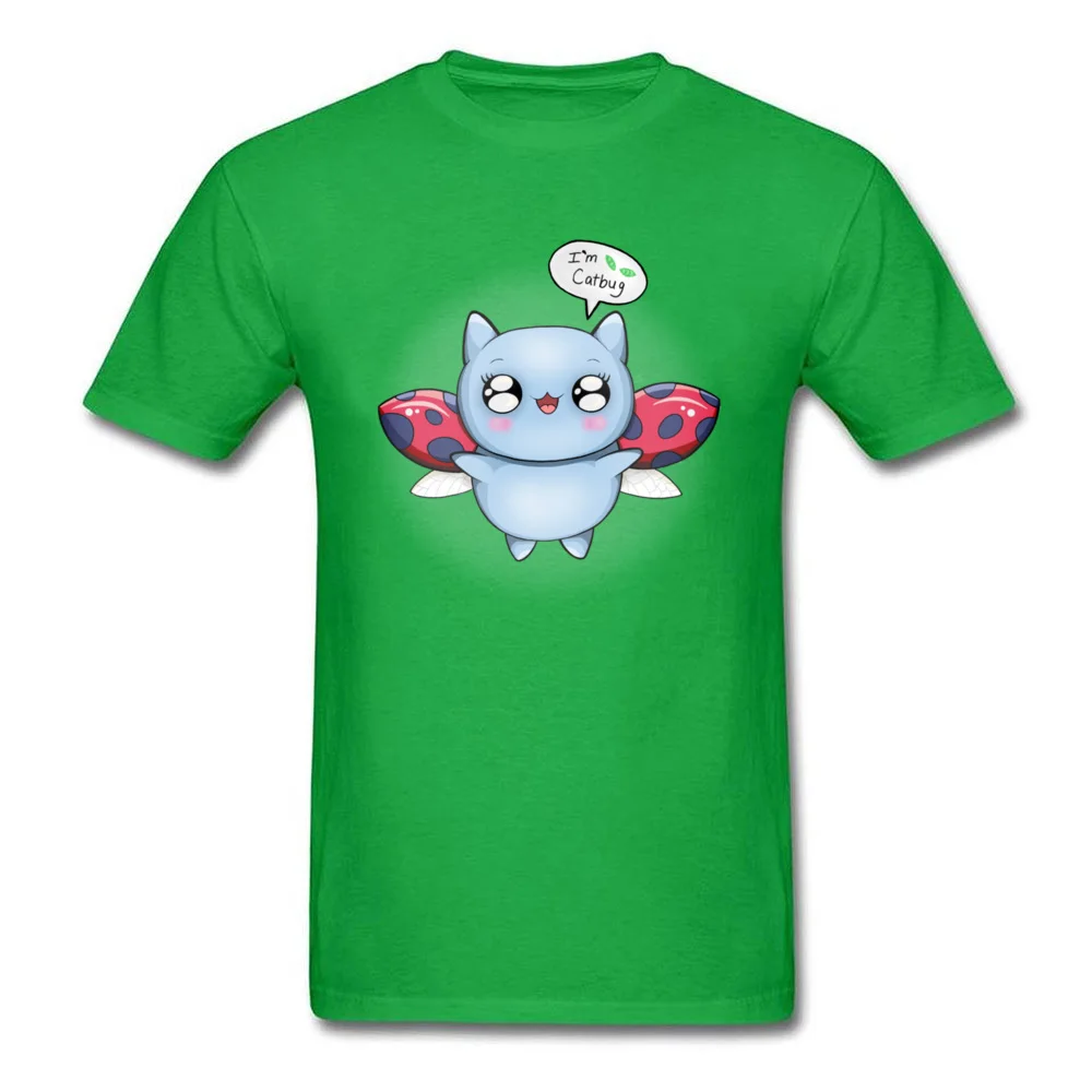 Im Catbug Designer Men T-shirts O-Neck Short Sleeve 100% Cotton Tops & Tees Casual T-Shirt Drop Shipping Im Catbug green