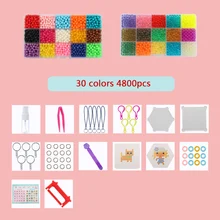 

30 Colors 4800pcs 3D Aquabeds Perlen Magic Water Beads Aque Beads Children Puzzles Toys Set Educational Kids Toys GYH B37