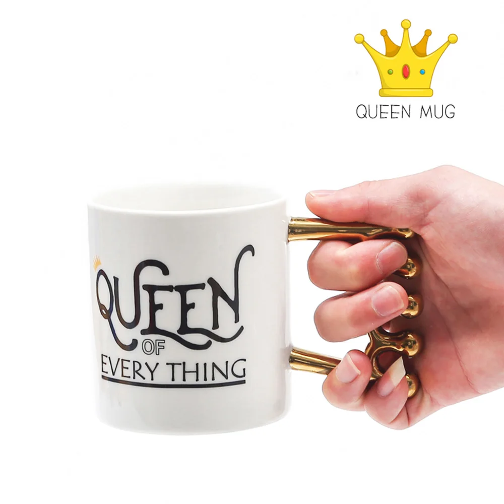 

1Piece Queen Mug With Crown Handle Queen Of Everything Mug Ceramic Coffee Mug Tea Cup Girls Birthday Gift