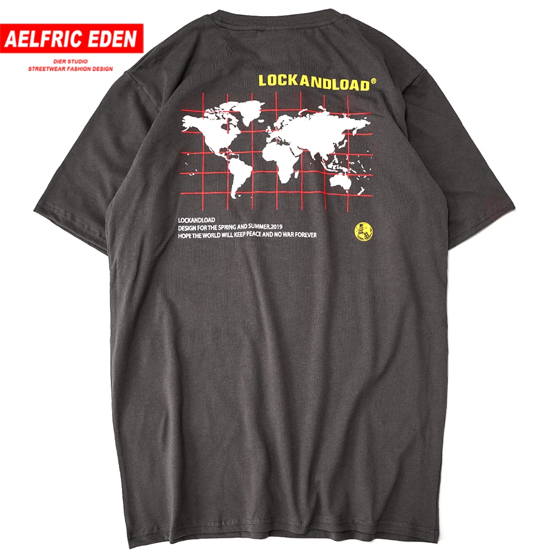 

Aelfric Eden World Map Print Fashion T-shirts Men Cotton Casual Streetwear 2019 Summer Hip Hop Short Sleeve Male Basic Tops Tees