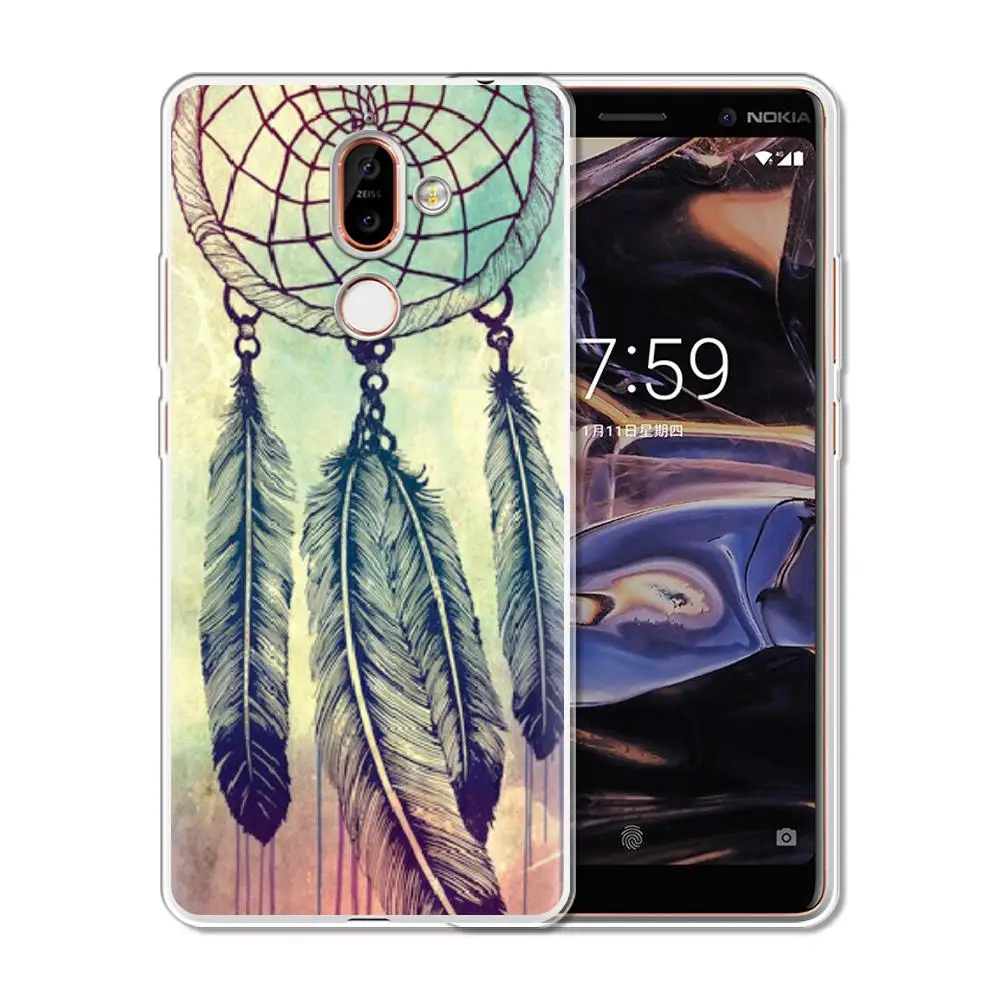 Мягкий силиконовый чехол из ТПУ для телефона Nokia 1 3 5 8 6 2 7 Plus 9 X6 2018 задние Чехлы