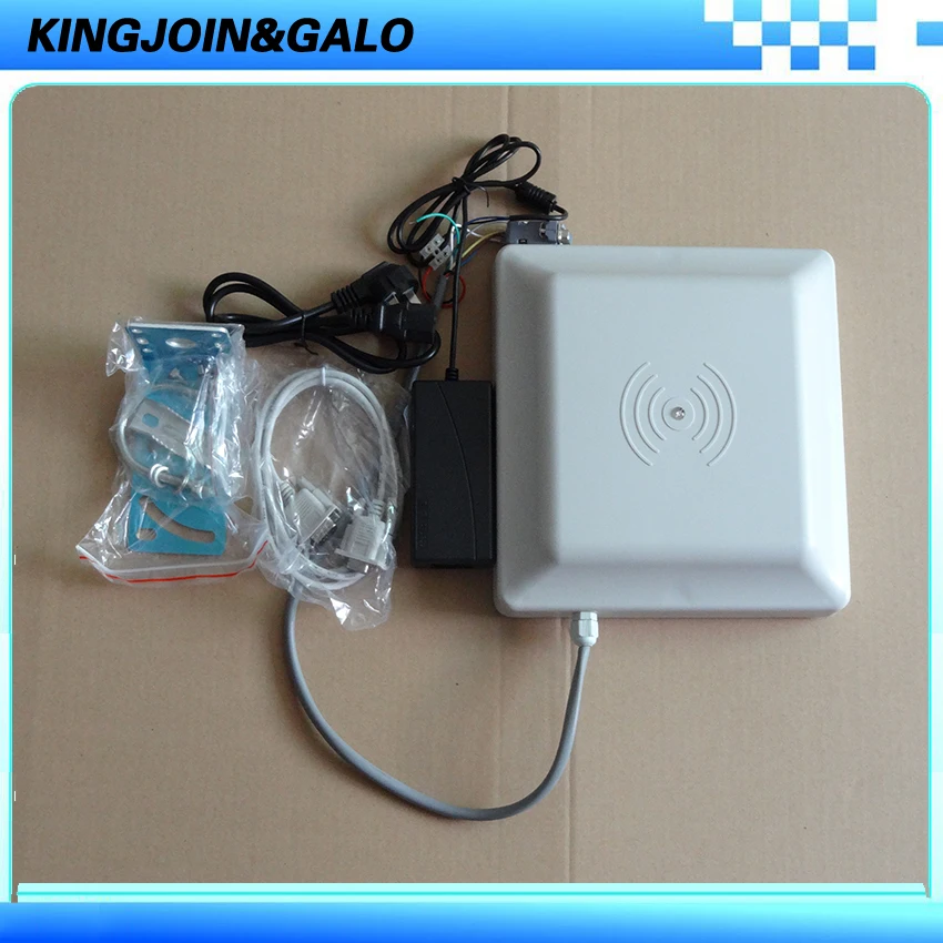 UHF RFID card reader 6m long distance range with 8dbi Antenna RS232/RS485/Wiegand Read Integrative UHF Reader
