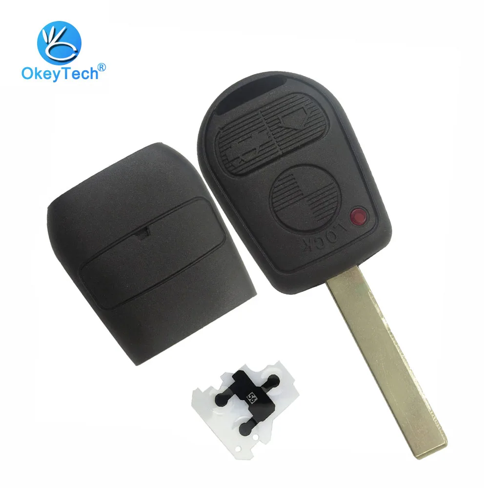 OkeyTech for Bmw Key Shell 3 Button Uncut Blank HU92 Blade Auto Remote Car Key Fob Cover Case Housing for BMW E31 E32 E36 E38 39 OkeyTech for Bmw Key Shell 3 Button Uncut Blank HU92 Blade Auto Remote Car Key Fob Cover Case Housing for BMW E31 E32 E36 E38 39