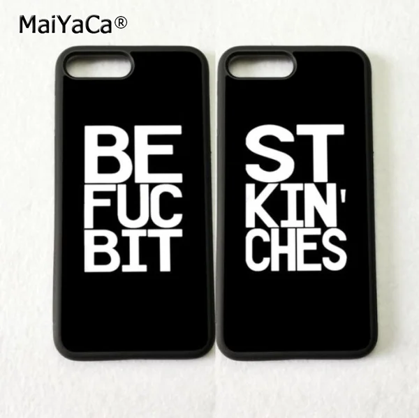 2pcs/lot white and black letters BFF best friends love