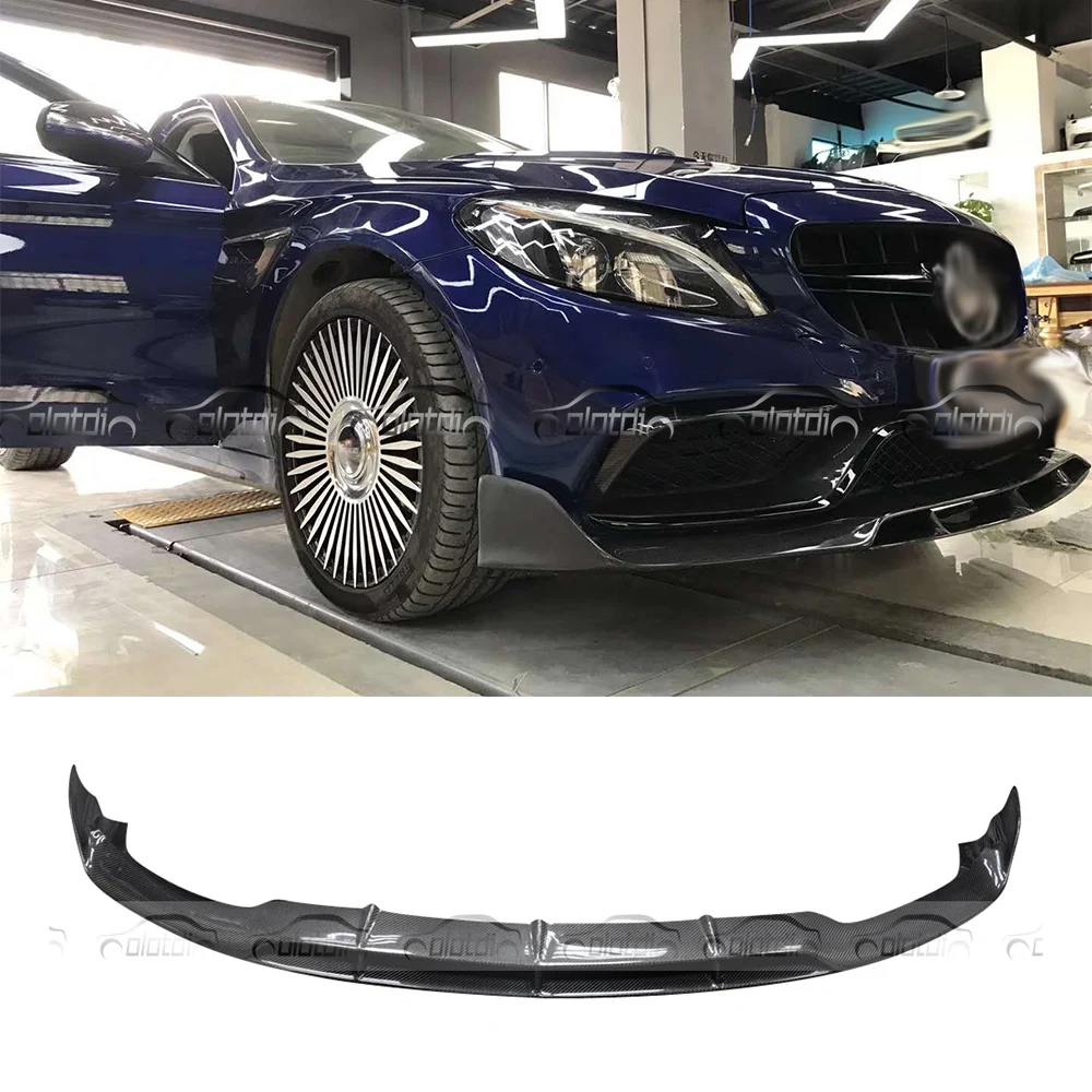 For Mercedes Benz W205 Car Styling AN Bumper Carbon Fiber Front Lip