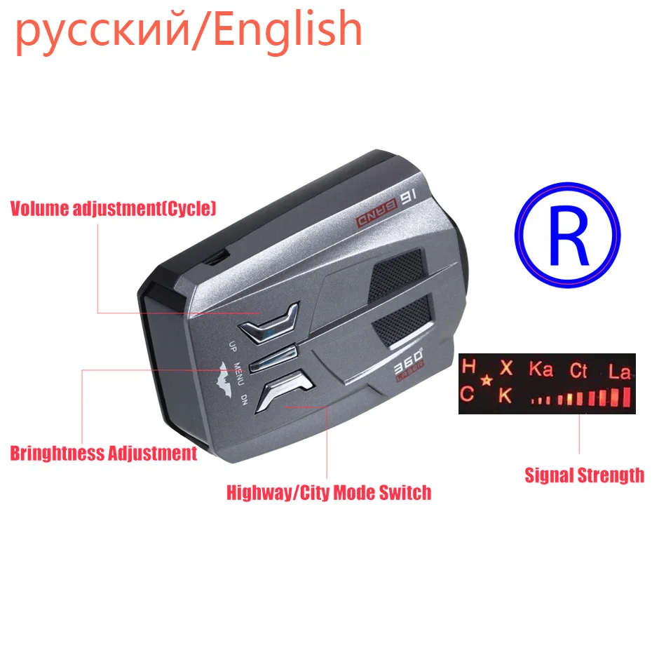 V9 Автомобильная антирадар скоростная камера сигнальная сигнализация радар