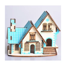DIY Model toys 3D Wooden Puzzle blue dream cottage Wooden Kits Educational Puzzle Game Assembling Toys Gift for Kids Adult P4 цена DIY Model toys 3D Wooden Puzzle blue dream cottage Wooden Kits Educational Puzzle Game Assembling Toys Gift for Kids Adult P4 цены онлайн