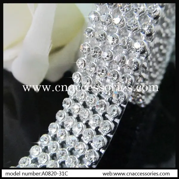

5 rows hot fix rhinestones trimming,rhinestones mesh banding,5rows*1.15meters/pcs,3mm rhinestones,1pcs/lot