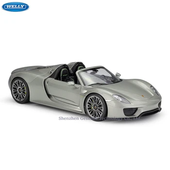 

WELLY 1:18 Porsche Porsche 918 Spyder sports car Alloy Retro Car Model Classic Car Model Car Decoration Collection gift