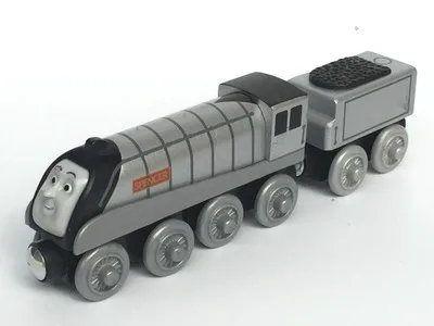 

Spencer Wooden Trains Magnetic Connector Magnetic Tailsor Trains Compatible with Brio Train Tracks Railway Locomotives Toys