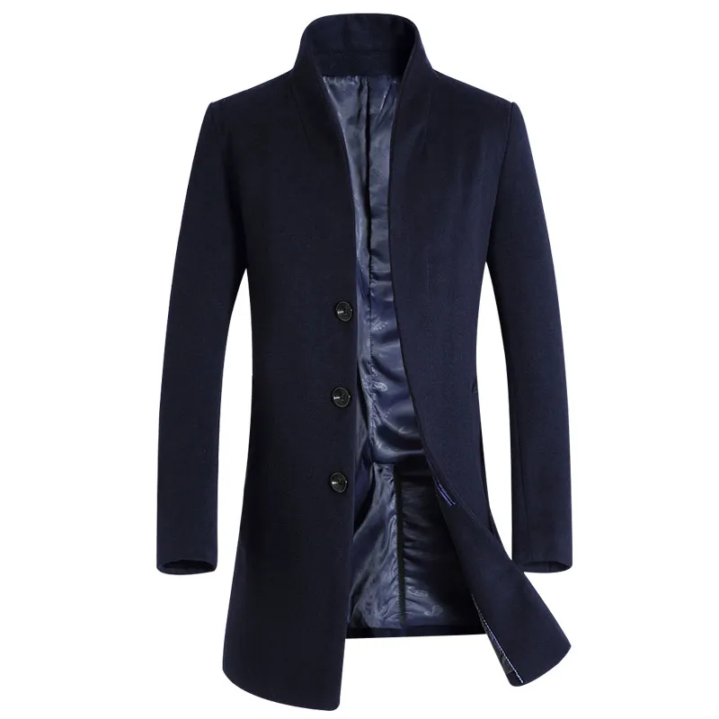 2016 winter trench Coat jacket the man s business casual cultivate one s morality collar wool