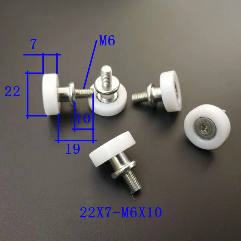 

Refrigerator screws roller bearing wheel track roller/pulley/wheels/runner and roller diameter 22mm with M6x10 bolt 10pcs/lot