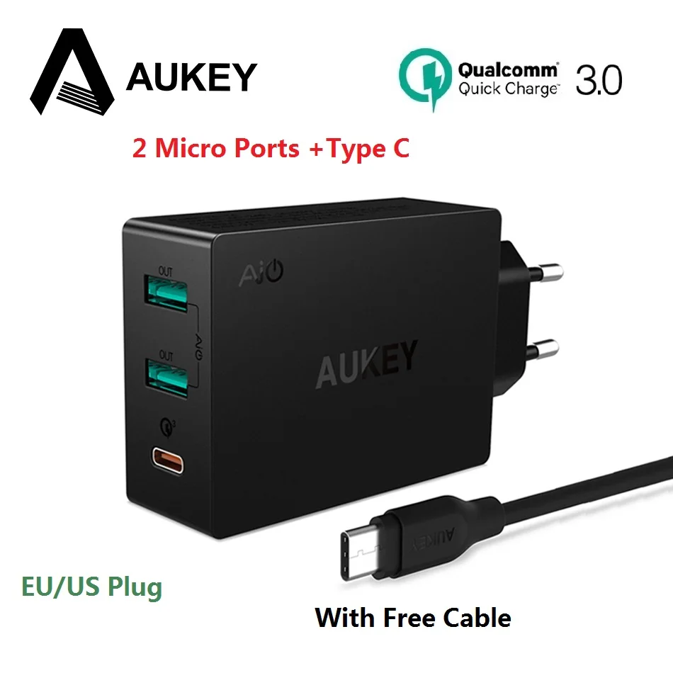 bilder für AUKEY Quick Charge 3,0 USB Typ C Schnelle Ladegerät Adapter für Samsung Galaxy S8 S7 LG Xiaomi iPhone Laptop Handy Ladegerät bilder für AUKEY Quick Charge 3,0 USB Typ C Schnelle Ladegerät Adapter für Samsung Galaxy S8 S7 LG Xiaomi iPhone Laptop Handy Ladegerät